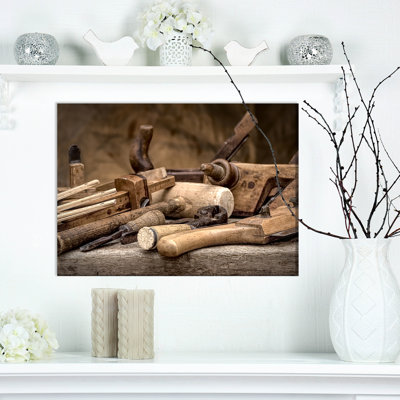 Vintage Woodworking Tools - Wrapped Canvas Graphic Art Print -  Williston Forge, 37852166B61149DBBA3C29EBE078E0EF
