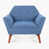 100% polyester bleu est en rupture de stock