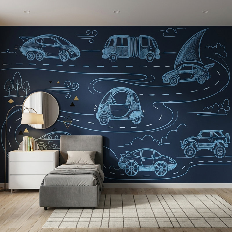 Papier peint tableau noir, art mural amovible, 160 po x 108 po, Non tissé