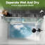 Porte de douche coulissante double sans cadre de 44 à 48 po x H 76 po avec verre trempé transparent de 5/16 po (8 mm)-129242178-120927355