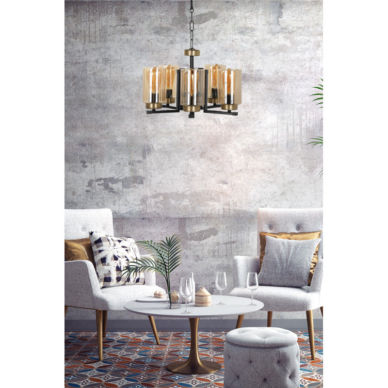 Lustre 4 lumières à abat-jour Daloris, 5