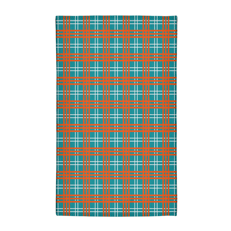 Tapis à carreaux bleu, Rectangle 4 pi x 6 pi