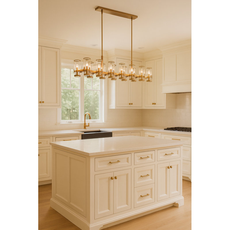 Reeve 12 - Light Kitchen Island Linear Pendant, Black Oxide
