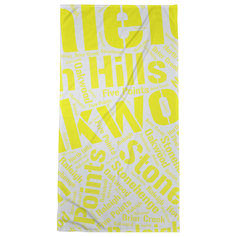 Bath Towel, Raleigh, Yellow, Microfiber