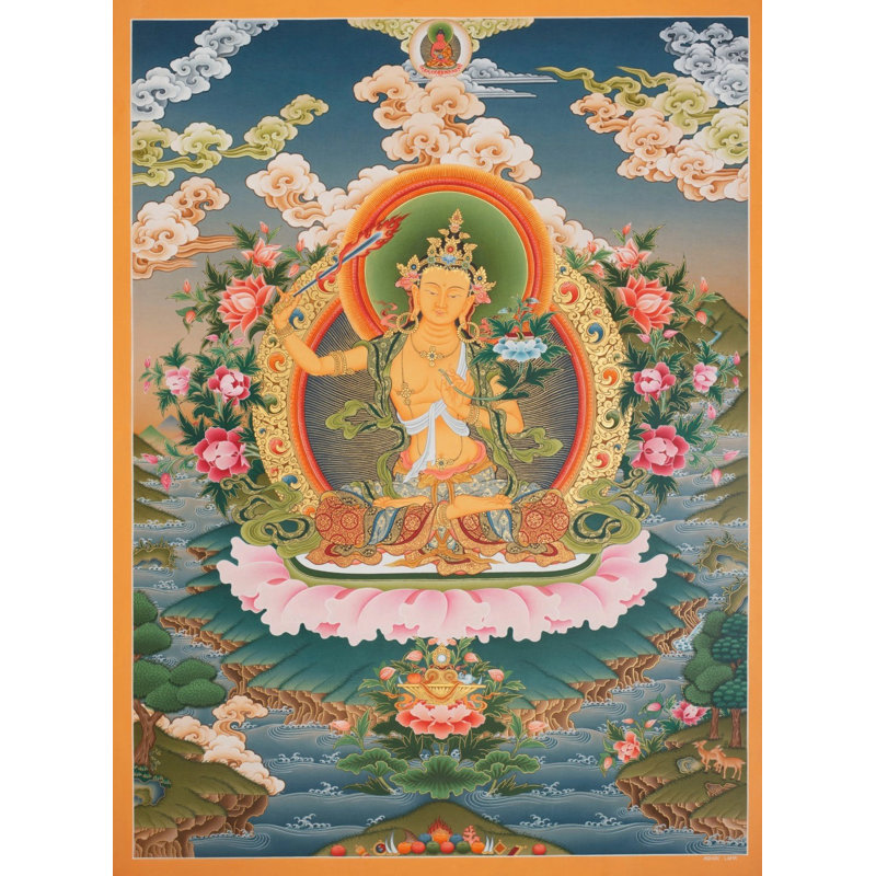 Manjushree Thangka (Brocadeless Thangka)