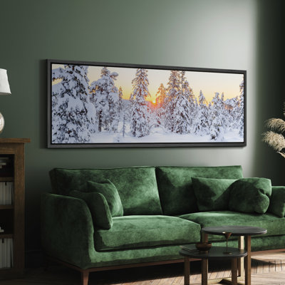 Winter " Winter Wonderland At Sunset Snow Trees Landscape Modern Art Relax Calm Warm Extra Large Pictures "