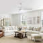 Ventilateur de plafond blanc moderne de 52 pouces avec lumière DEL de 18 W et moteur à courant continu réversible silencieux à 3 pales ABS-835065421-835065423