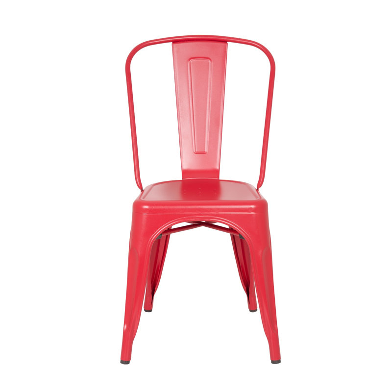 17.71'' H Upholstered Side Chair, Frosted Red