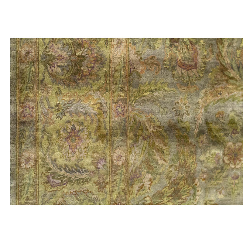 Tapis oriental brun et noir en laine noué à la main 8 pi 10 po x 12 pi 2 po Oriental