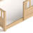 A Twin-Sized Wooden Floor Bed With A Fence-Style Guardrail, Featuring A Side Storage Decorative Function, And Its Color Is In The Natural Wood Tone.-1535626900-1535626899