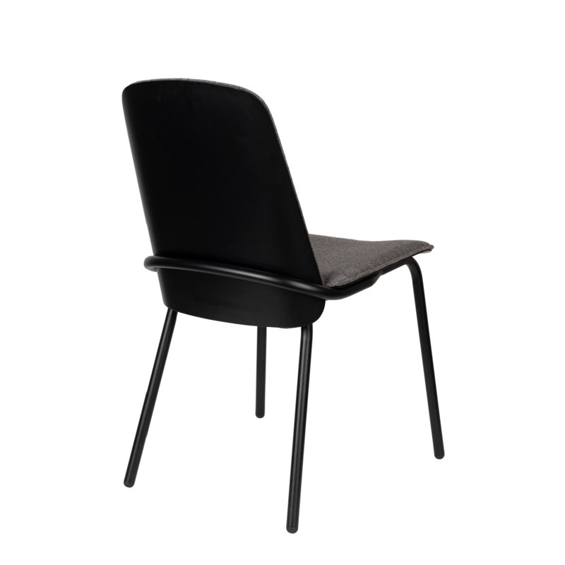 Clip Upholstered Dining Chair, Black, Gray