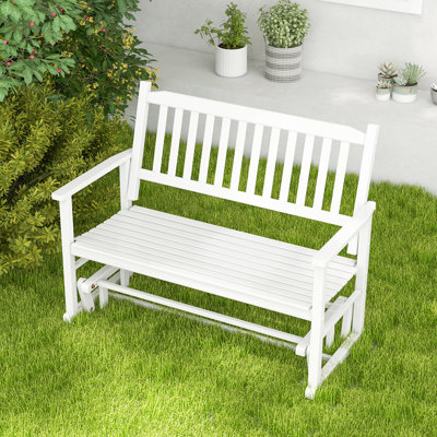 Geroline Wood Glider Bench