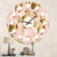 Or et cubes roses II - horloge murale moderne Mid-Century-40747948