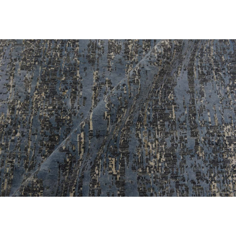 Contemporary One-of-a-Kind Rectangle 6' X 9'8" Hand Knotted Area Rug
