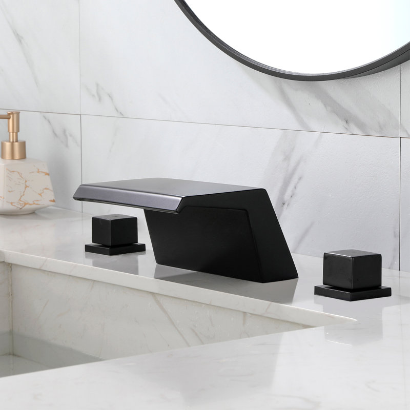 Widespread 2-handle Bathroom Faucet, Black