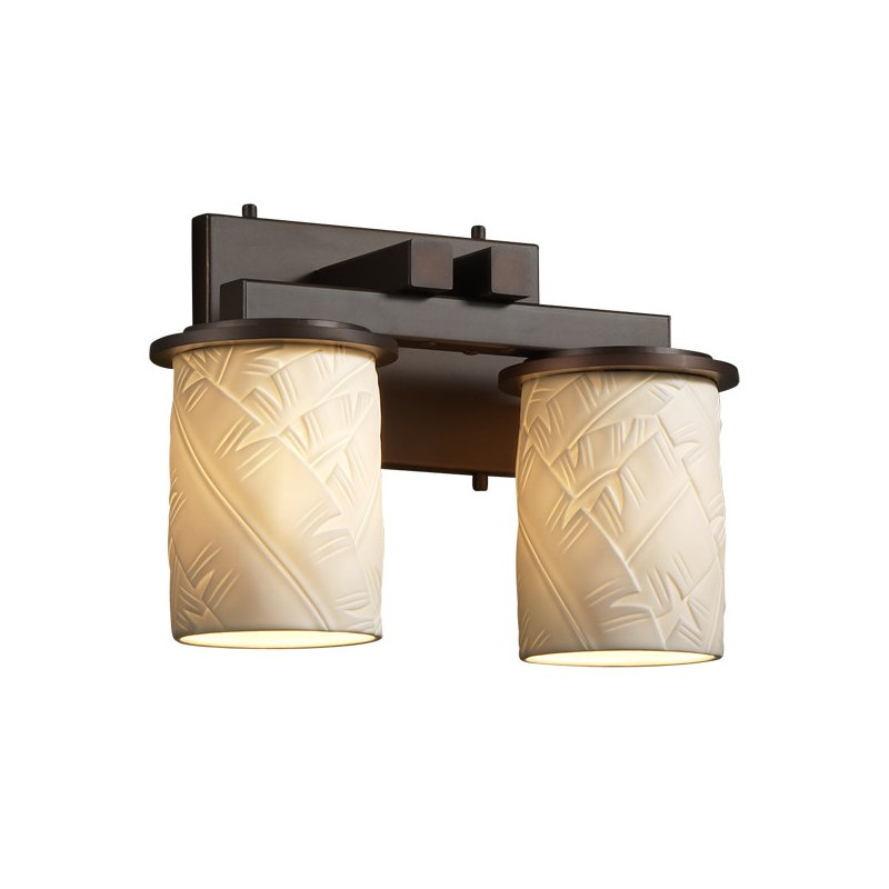 Éclairage pour meuble-lavabo 2 lumières Katya, Noir mat, Cascade