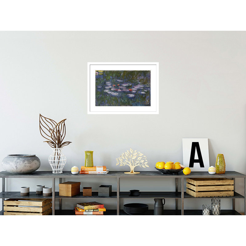 (Nymphéas) par Claude Monet, impression giclée sur cadre, H 21,42 po x l 29,5 po
