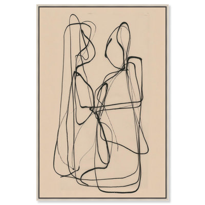 Embrace of Lines I Canvas Line Wall Decor by Art Remedy