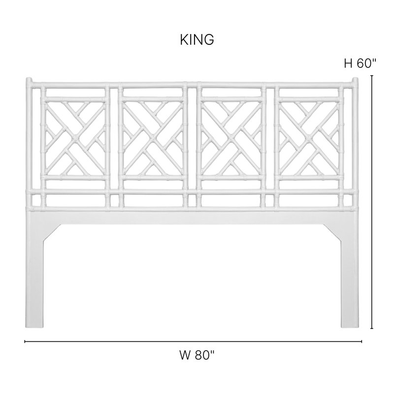 Chippendale Standard Bed, King, Light Gray