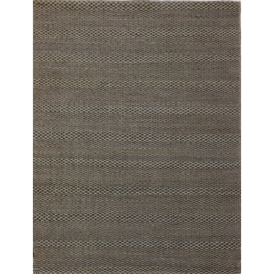 Tapis gris foncé fait à la main Mikiko Dhurrie
