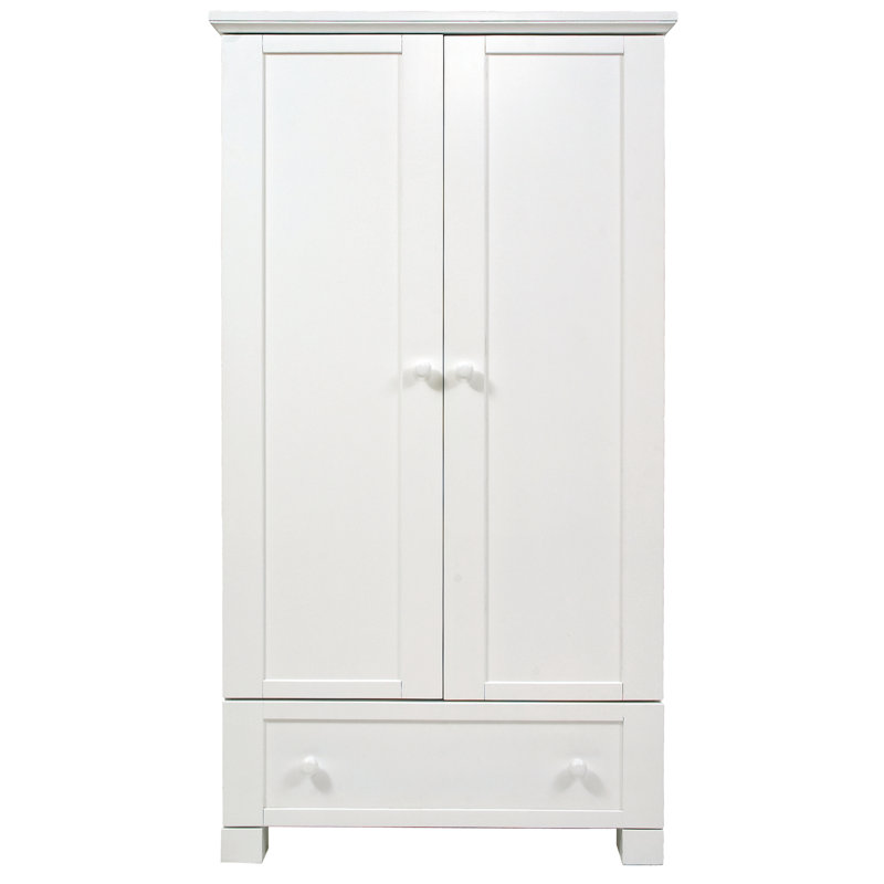Montreal 2 Door Wood Wardrobe, Double, White
