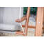 IN-MOTION Tete-a-Tete Swing Bench with Beige Cushions