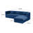 Tov Furniture Callie Navy Velvet Sectional - RAF-59670549-63715934