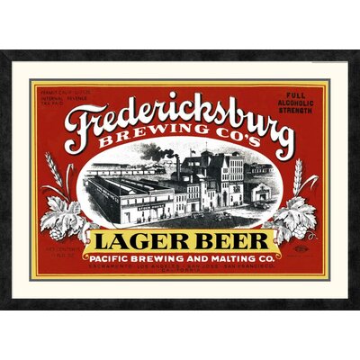 Fredericksburg Brewing Co.'s Lager Beer' Framed Vintage Advertisement -  Global Gallery, DPF-375111-30-119