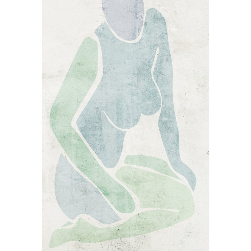 Stretching I by Melissa Wang - Painting Print, 122cm H x 81cm W, Black Floater Framed