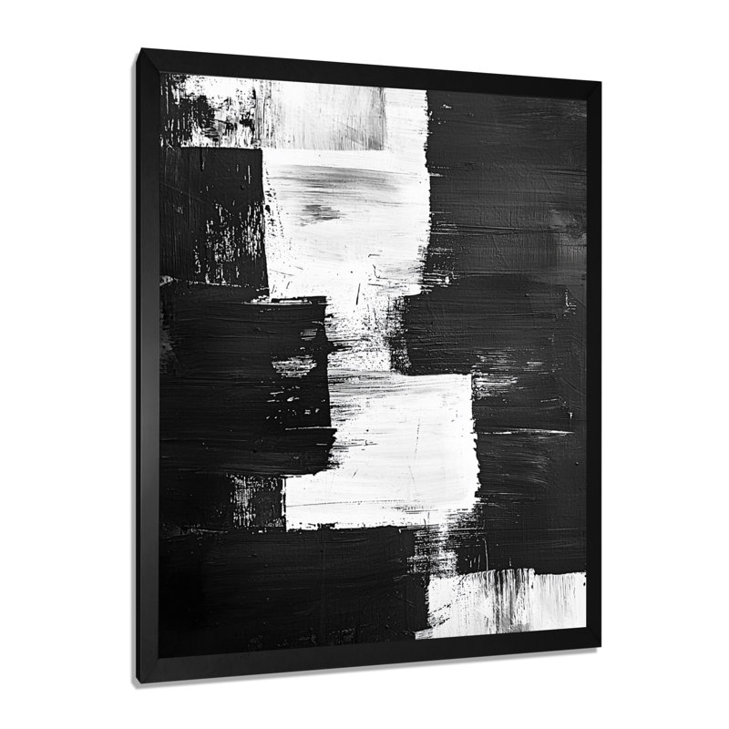 Onder - Abstract Canvas Prints, 32" H x 24" W, Black, Reproduction encadrée d'une seule photo