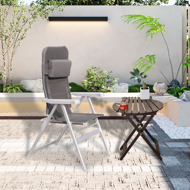 Fauteuil inclinable réglable en alliage d'aluminium avec fauteuil d'extérieur