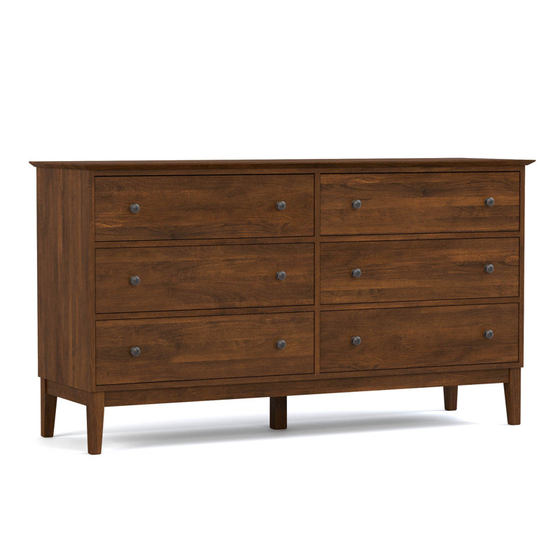 Origins 6 - Drawer Solid Wood Dresser, Bronze