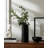 Glass Vase Ribbed Cylindrical Glass with Modern Grooved Design and Contemporary Silhouette for Decorative Display.-1303364762-1303364763