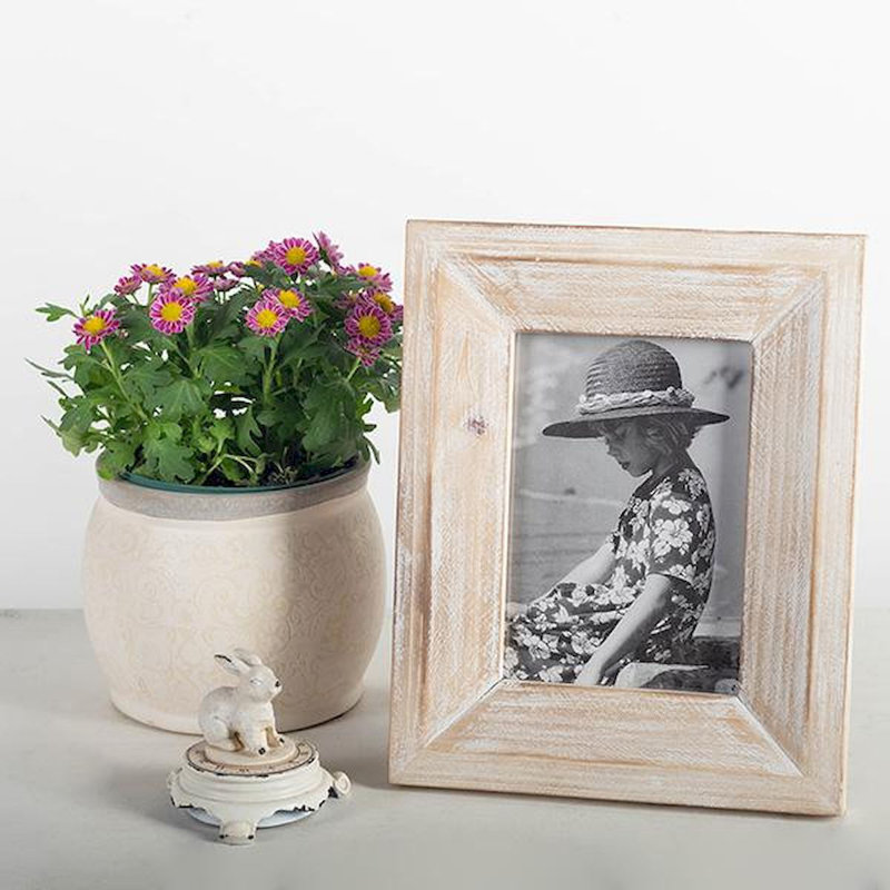 Cadre photo simple Alyviah en brun, 5" x 7"