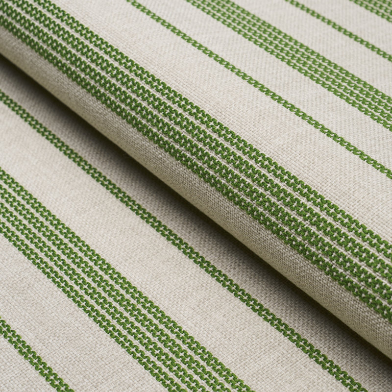 Serra Mesa Indoor/Outdoor Stripe Fabric, Verde