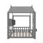 Lit simple avec tablette de rangement et toit-58655220-58655221