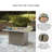 Debbee Outdoor Square Fire Pit Table