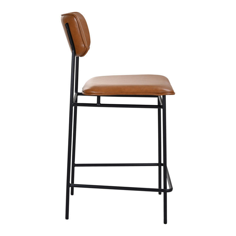 SAILOR BARSTOOL BROWN, Bar Stool (30” Seat Height), Red Velvet