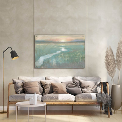  «Evening Stream» par James Wiens, art mural en verre acrylique, 36 po x 24 po