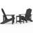 Patio Adirondack Chairs with Table HDPE-982155237
