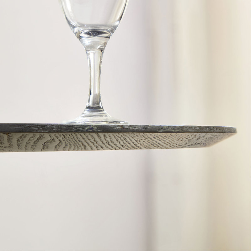 Table de salle à manger 46,45 pouces en panneau de fibres à densité moyenne pour salle à manger, Noir