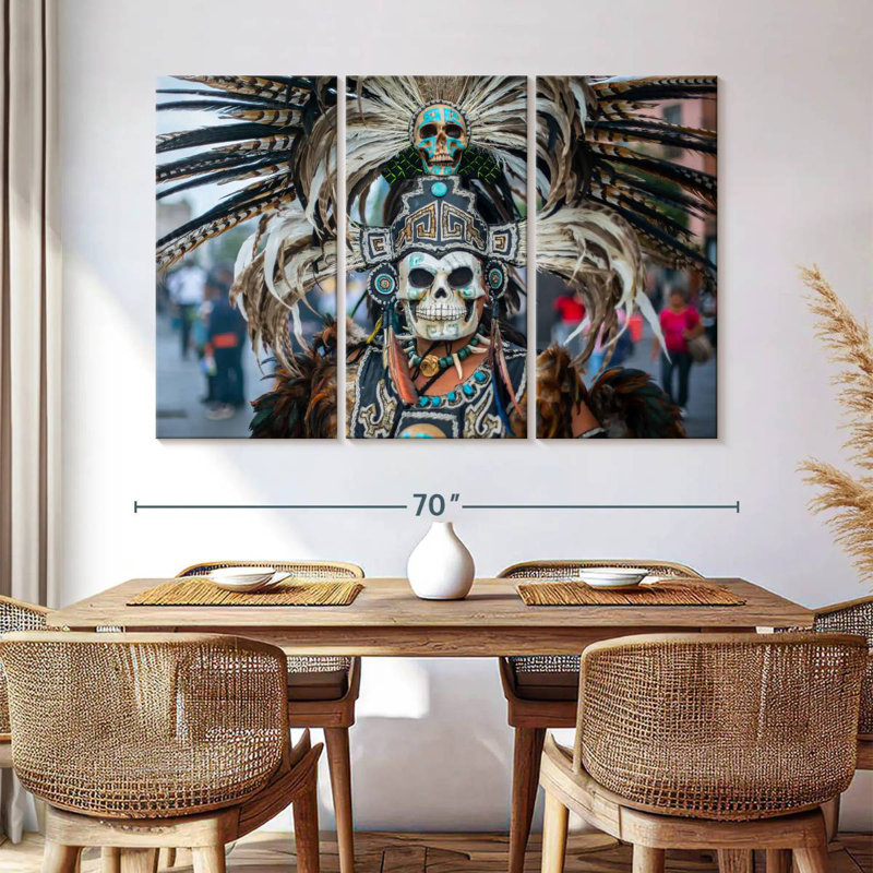 Kerner Pre-Hispanic Mask, 42" H x 65" W