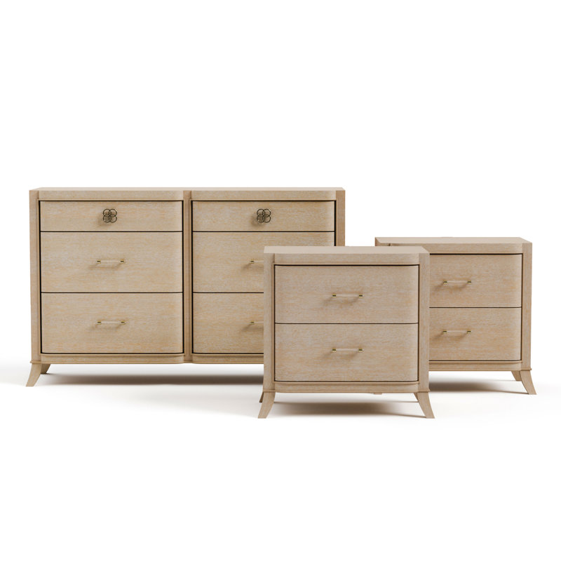 Ensemble de tables de chevet et commode 3 pièces Stanger
