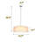 Double-layer Circular Fabric White Pendant Lamp
