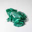 Genuine Polished Malachite Frog Carving (1 lb)