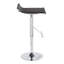 Mirage Ale Contemporary Adjustable Bar Stool in Chrome and Black Mesh by LumiSource