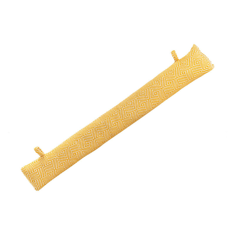 Nicola Spring - Chevron Draught Excluder - 80cm, Yellow