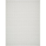 Rectangle Corderra Damask Machine Woven Polypropylene Plastic Indoor / Outdoor Area Rug in Ivory