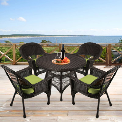 4 - Person Patio Dining Set with Round Table , Cushions Included
