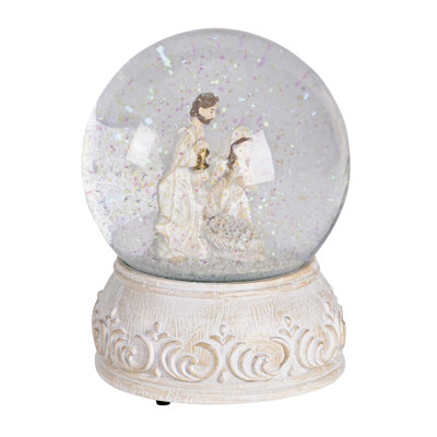 Waterglobe Musical Jesus Loves Me White